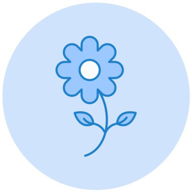 Çiçek. Web simgesi basit illüstrasyon