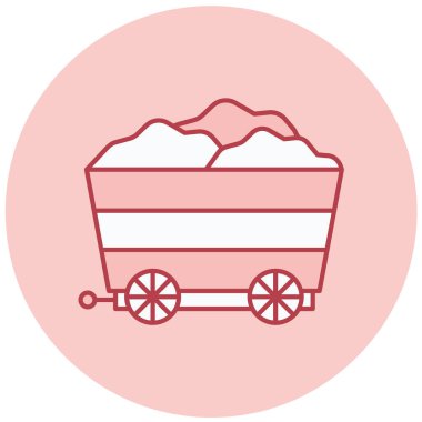 El arabası. Web simgesi basit illüstrasyon