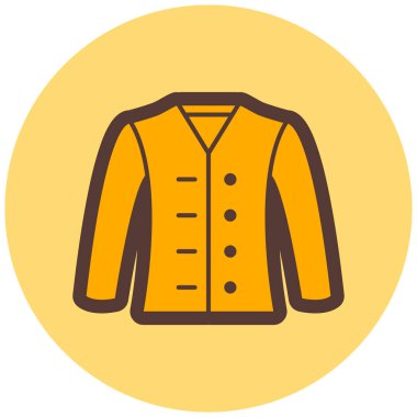 Ceket. Web simgesi basit illüstrasyon