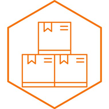 paket basit simgesi, vektör çizim