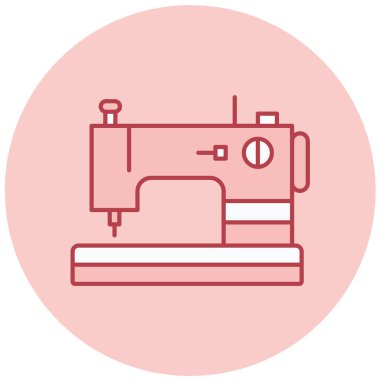 Dikiş Makinesi simgesi, vektör çizimi