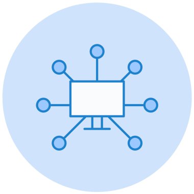 şebeke. Web simgesi basit illüstrasyon