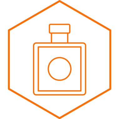 Parfüm şişesi simge vektör çizim