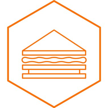 Sandviç simgesi vektör illüstrasyonu