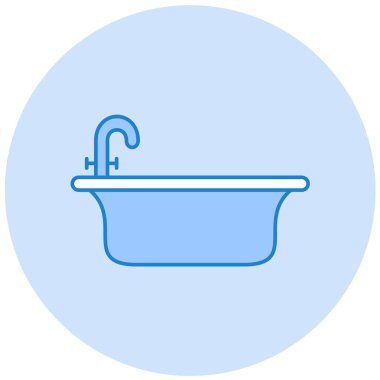 Küvet. Web simgesi basit tasarım