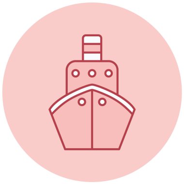 Gemi. Web simgesi basit illüstrasyon