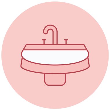 Lavabo. Web simgesi basit illüstrasyon