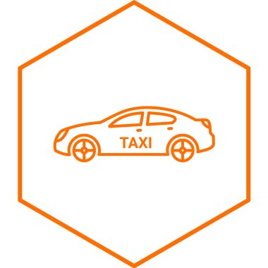 Taksi ikonu. vektör illüstrasyonu