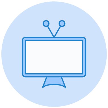 Televizyon. Web simgesi basit tasarım