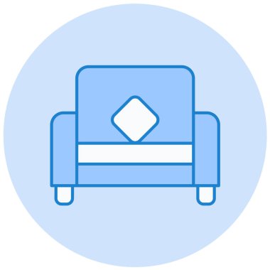 Kanepe. Web simgesi basit illüstrasyon