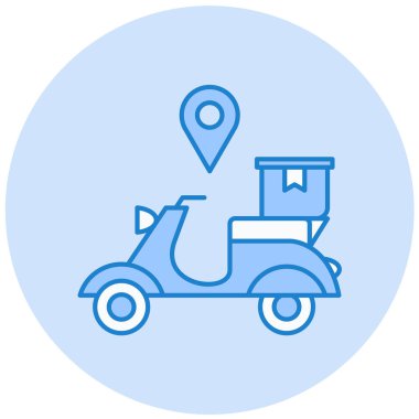 dağıtım van simgesi vektör illüstrasyonu