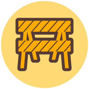 Bariyer. Web simgesi basit illüstrasyon