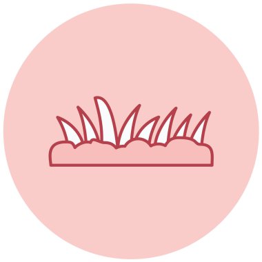 çimen simgesi, basit tasarım vektör çizimi