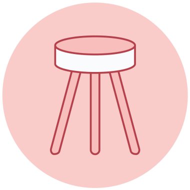 Masa. Web simgesi basit illüstrasyon