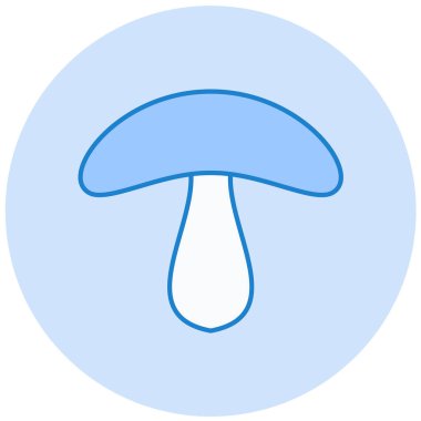 Mantar. Web simgesi basit illüstrasyon