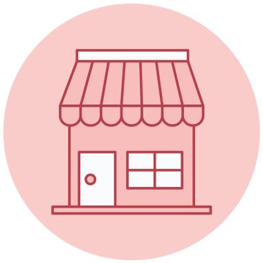 Dükkan. Web simgesi basit illüstrasyon