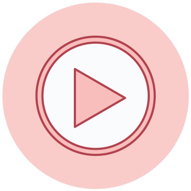 Oynayın. Web simgesi basit illüstrasyon