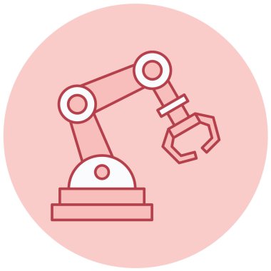 Robotik kol. Web simgesi basit tasarım