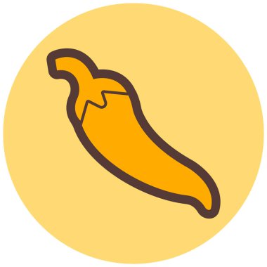 Kırmızı biber. Web simgesi basit illüstrasyon