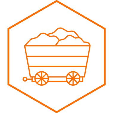 Madencilik simgesinin vektör illüstrasyonu