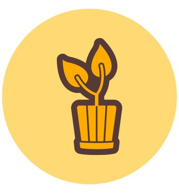 Bitki. Web simgesi basit tasarım