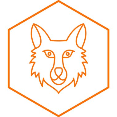 Fox logo simgesi vektör çizim şablonu