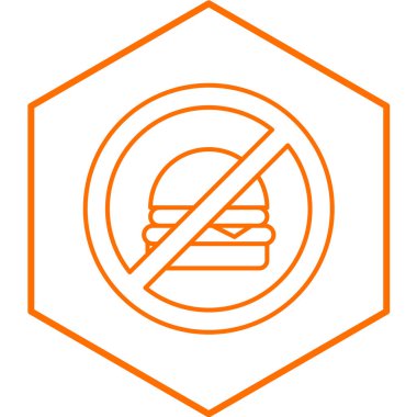 Yiyecek ikonu yok. vektör illüstrasyonu