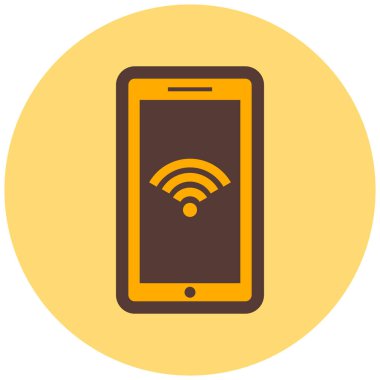 Cep telefonu. Web simgesi basit illüstrasyon