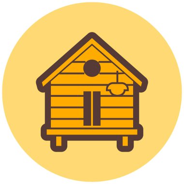 Ahır. Web simgesi basit illüstrasyon