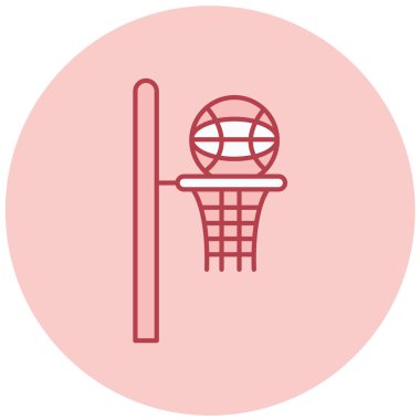 Basketbol. Web simgesi basit illüstrasyon