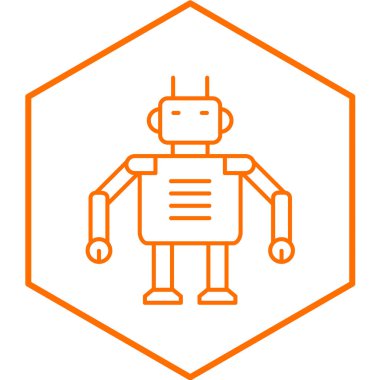 robot ikon vektör illüstrasyonu