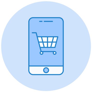 Modern simge vektör illüstrasyonunun alışverişi