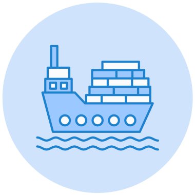 Gemi. Web simgesi basit illüstrasyon