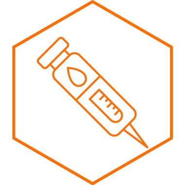 Blood Lancet ikonu. Web için test tübü vektör simgelerinin özet çizimi