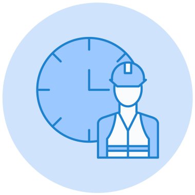 İşçi. Web simgesi basit illüstrasyon