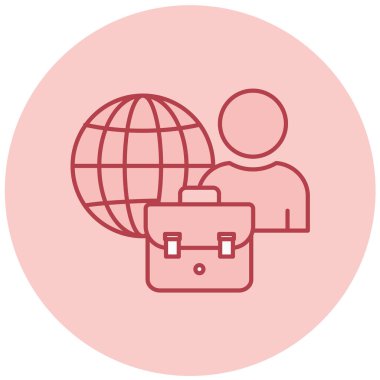 iş ve yönetim çizgisi simgesi, vektör illüstrasyonu