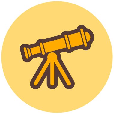 Teleskop. Web simgesi basit illüstrasyon