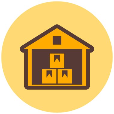 dağıtım evi vektör düz simgesi