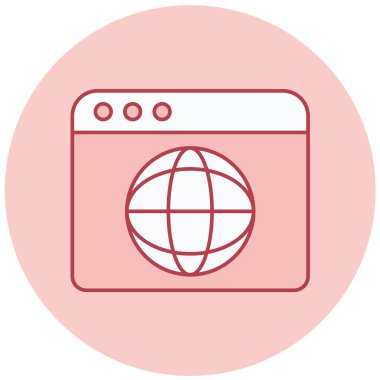 Tarayıcı penceresi. Web simgesi