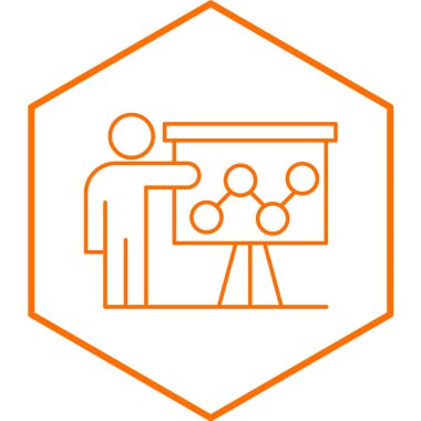 sunum simgesi vektör illüstrasyonu