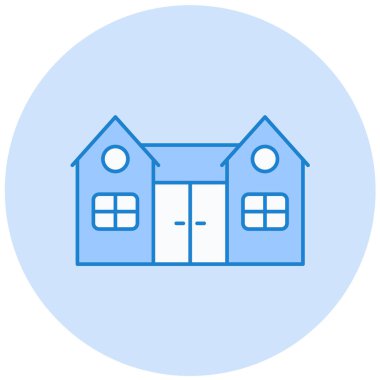 Ev. Web simgesi basit illüstrasyon