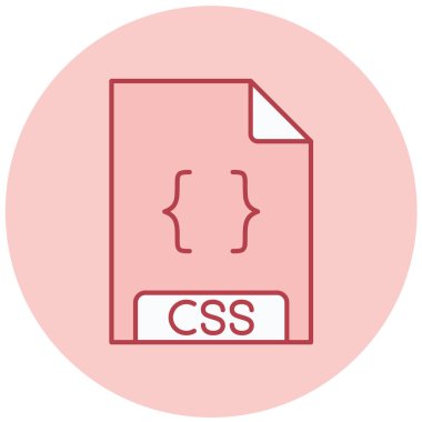 css dosya biçimi simgesi, vektör illüstrasyonu