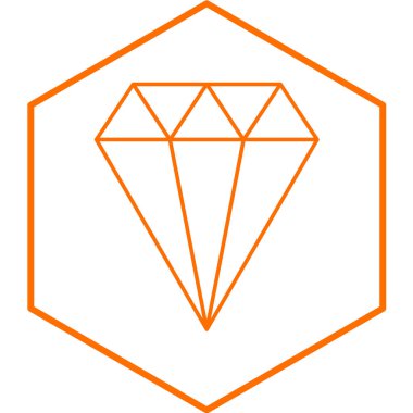 Elmas simgesi vektör illüstrasyonu