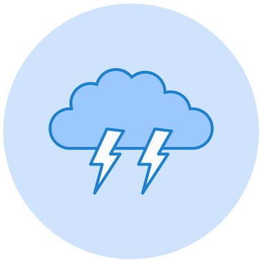 Fırtına bulutu kutsal kişilerin resmi, vektör çizim