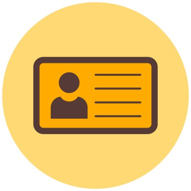 Kimlik kartı. Basit resimleme