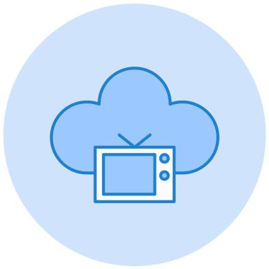 Bulut. Web simgesi basit illüstrasyon