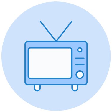 Televizyon. Web simgesi basit illüstrasyon