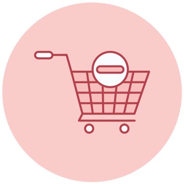 Alışveriş arabası ikonu. vektör illüstrasyonu.