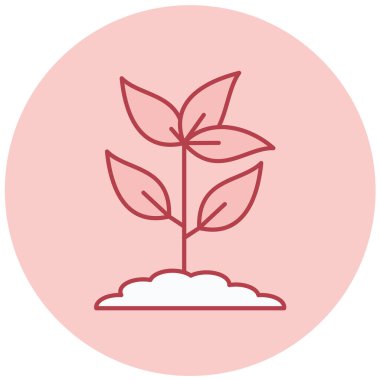 Bitki. Web simgesi basit illüstrasyon