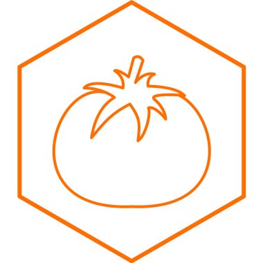 Domates simgesinin vektör illüstrasyonu